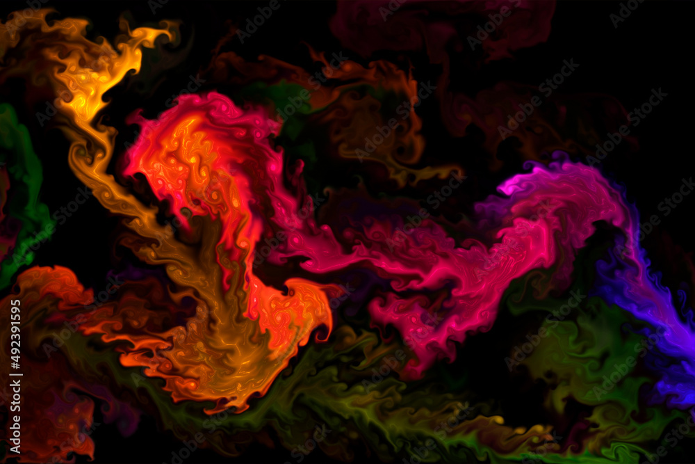 Fototapeta premium red and yellow flames