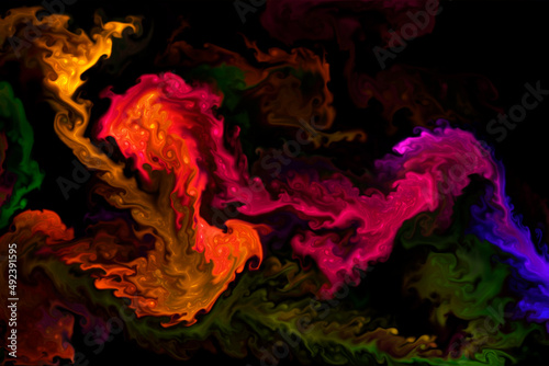 red and yellow flames