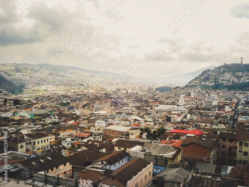Aerial view on Quito in Ecuador