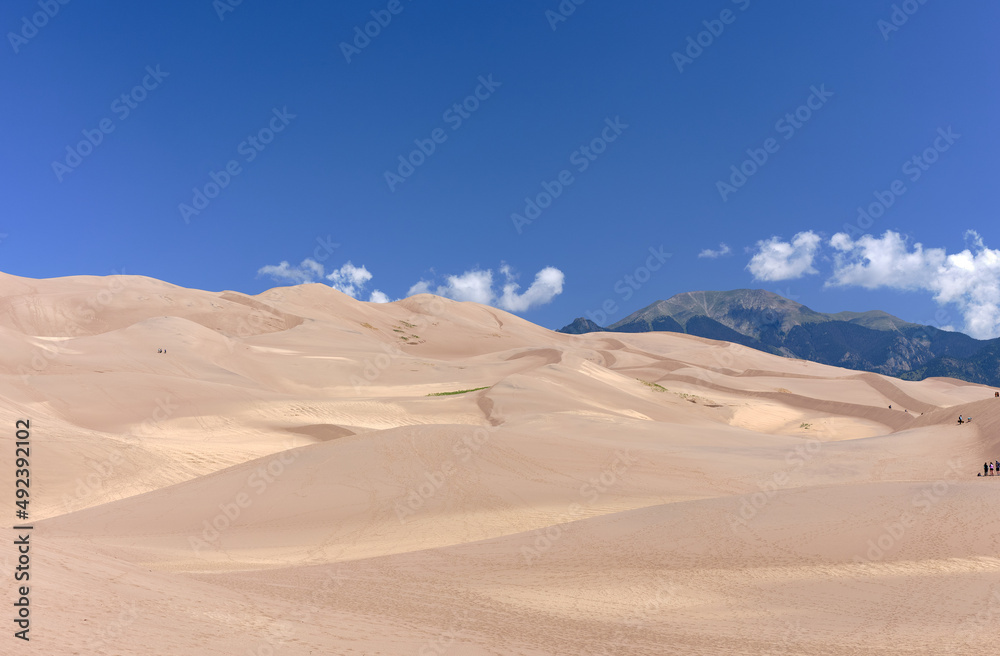image of the Great Sand Dunes with the San Juan Mountains in Colorado image of the Great Sand Dunes with the San Juan Mountains in Colorado