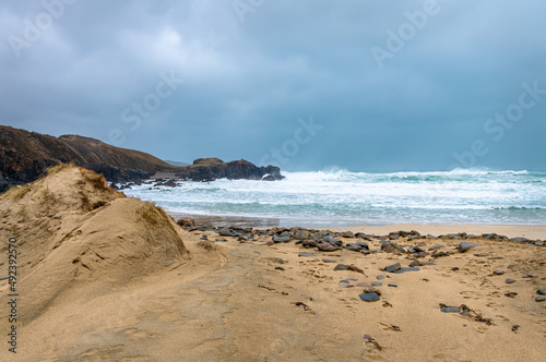 Mangersta Beach on the west coast of the Isle of Lewis in the Outer Hebrides, Scotland photo