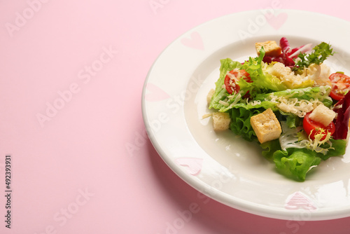 Fresh caesar salad with cro...