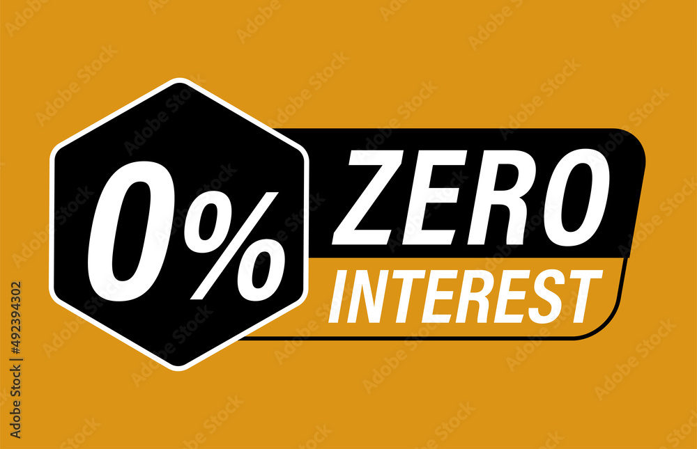 zero percent interest' vector icon, finance abstract. zero percent interest' vector icon, finance abstract.
