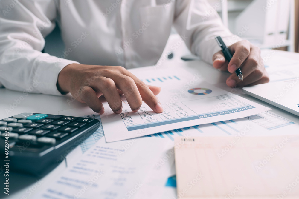 Businessman is thinking and analyse planing the strategy. Businessman is thinking and analyse planing the strategy.