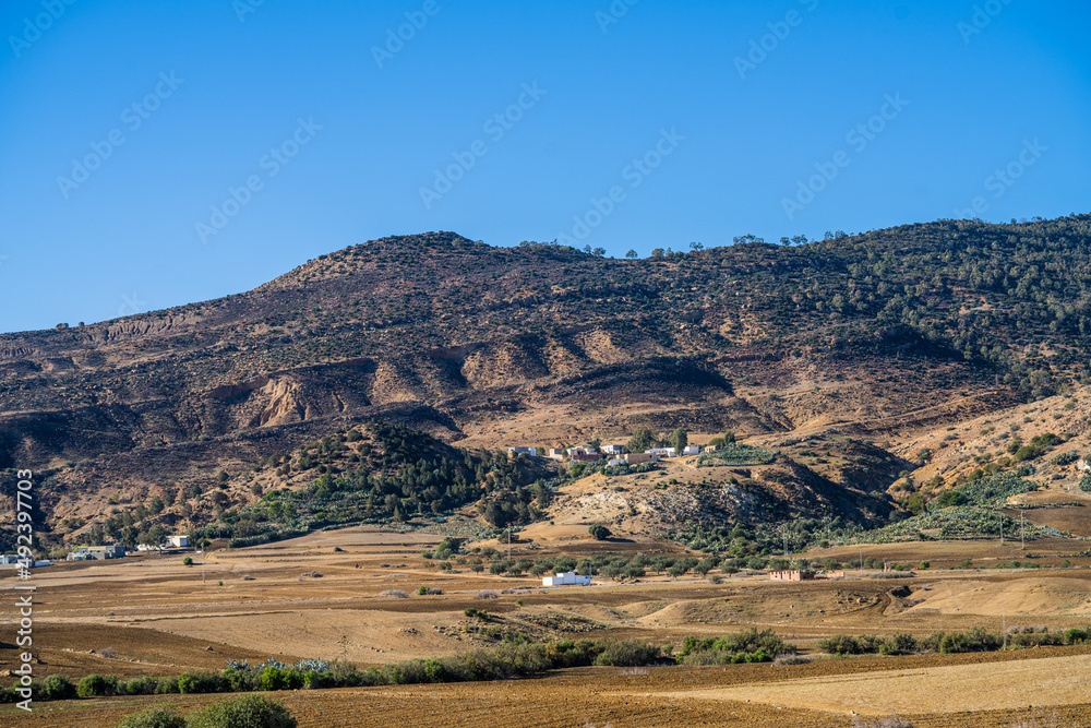 view of Zaghouan mountain in north Tunisia  -Zaghouan governorate - Tunisia 
