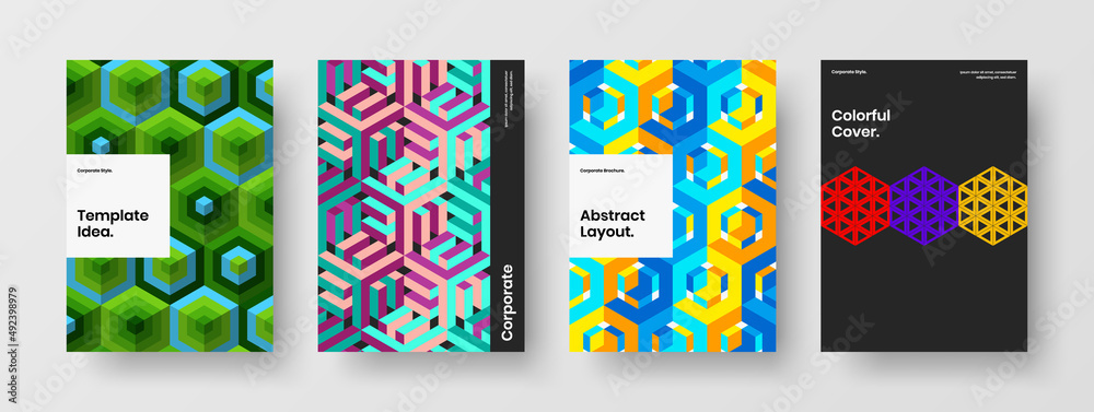 Simple mosaic shapes presentation concept bundle. Original banner vector design template collection. Simple mosaic shapes presentation concept bundle. Original banner vector design template collection.