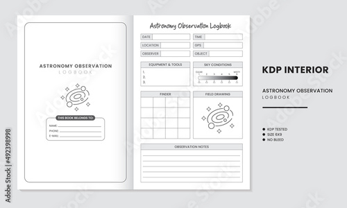 Astronomy Observation Logbook KDP Interior