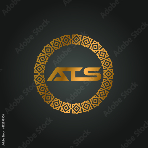 ATS letter design for logo and icon.vector illustration. photo