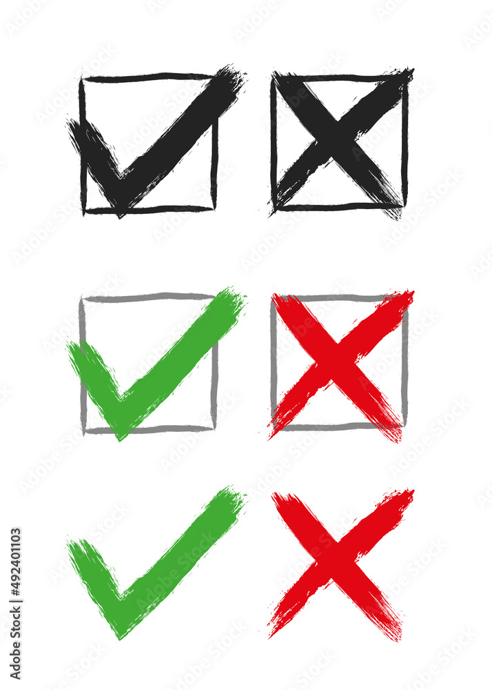 Hand drawn vector illustration of a doodle of a voting concept, the choice between yes or no. Hand drawn vector illustration of a doodle of a voting concept, the choice between yes or no.