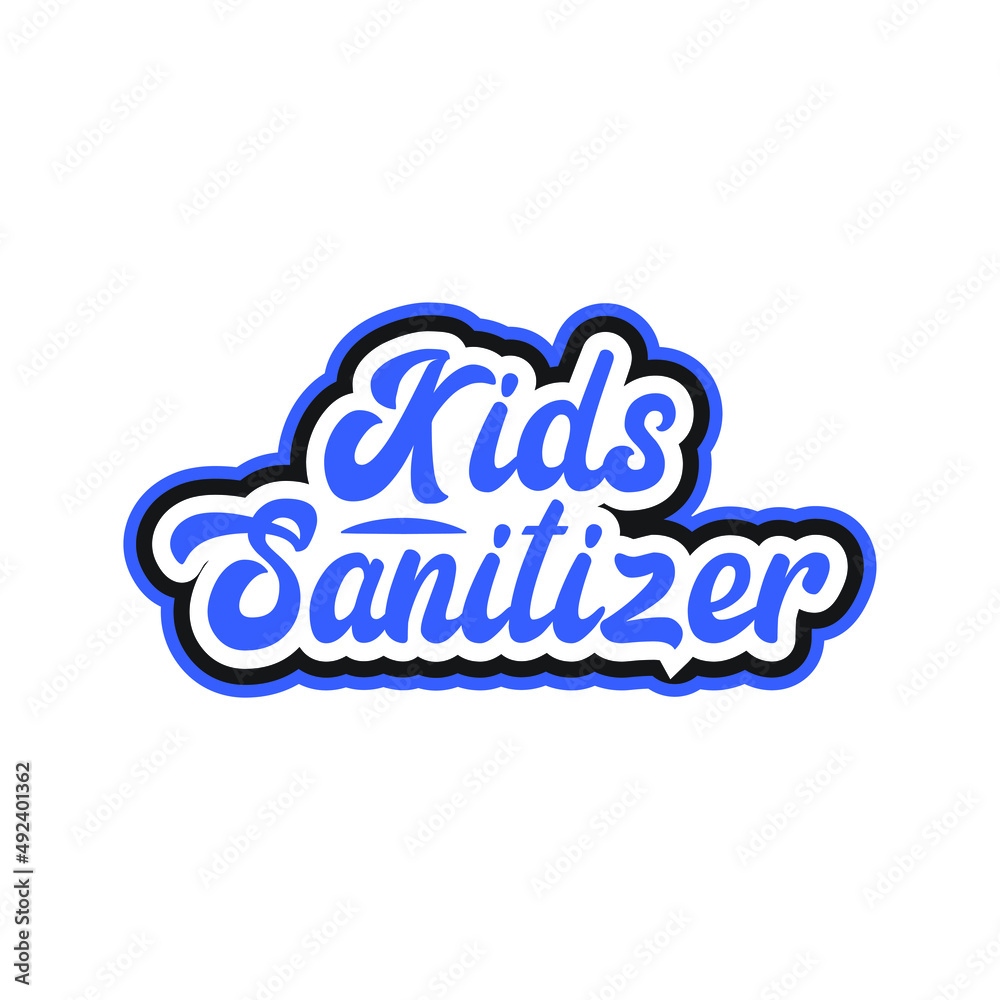 Fototapeta premium Baby kids sanitizer logo.