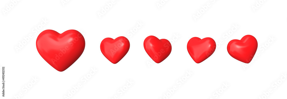 Heart on isolate background, 3d rendering. Heart on isolate background, 3d rendering.