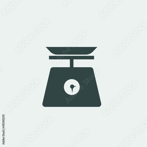 weight scale vector icon illustration sign 