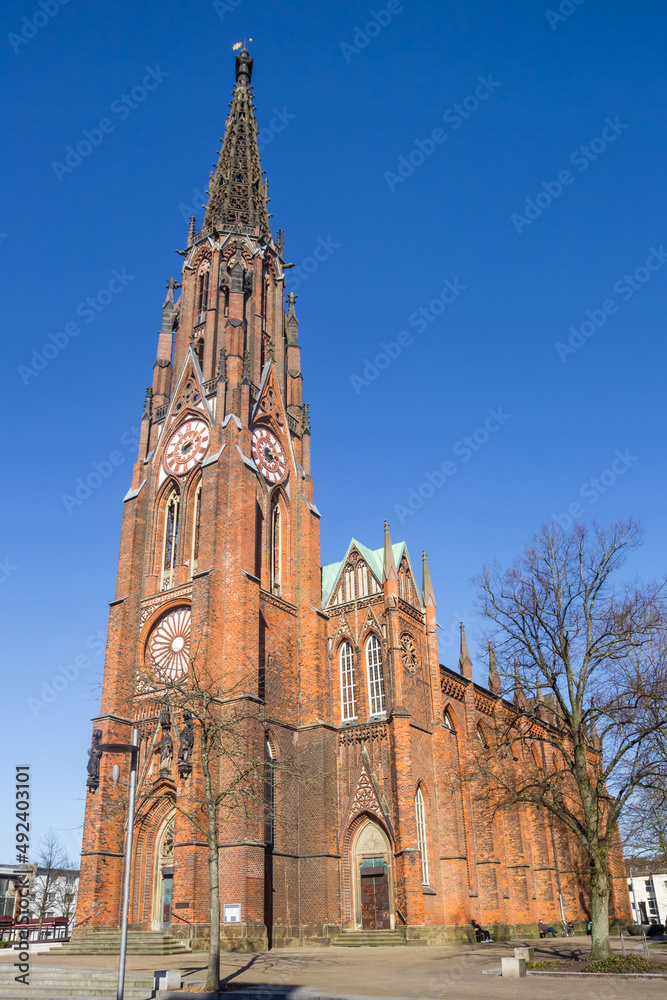 Fototapeta premium Historc great church in the center of Bremerhaven, Germany