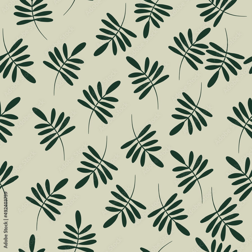seamless pattern with leaves, floral pattern 