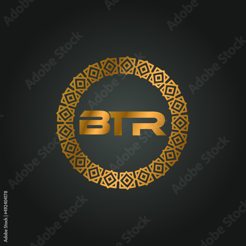 BTR letter design for logo and icon.vector illustration. photo