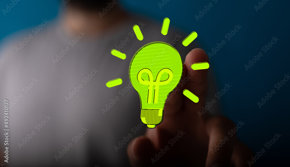 Green energy innovation light bulb with future industry of power generation Green energy innovation light bulb with future industry of power generation