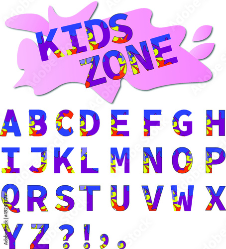 Colorful vector alphabet set