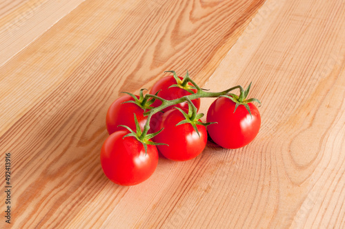 Tomatoes on a table