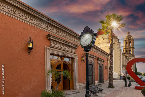 Mexico, Durango streets near historic center and Durango Cathedral. photo