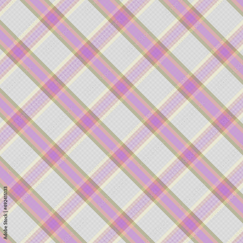 Seamless tartan plaid pattern with texture and pastel color. Seamless tartan plaid pattern with texture and pastel color.