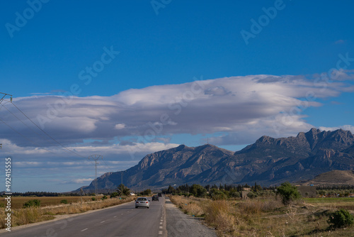 view of Zaghouan mountain in north Tunisia  -Zaghouan governorate - Tunisia  photo