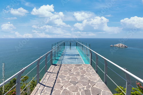 Mexico, views from Mazatlan panoramic skyline lookout Mirador Del Faro and Mirador de Crystal. photo