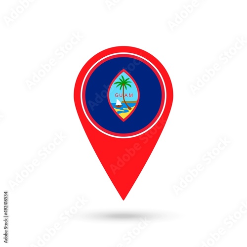 Map pointer with country Guam. Guam flag. Vector illustration. Free Download Map pointer with country Guam. Guam flag. Vector illustration. - GFXLoad
