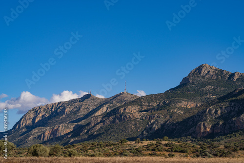 view of Zaghouan mountain in north Tunisia -Zaghouan governorate - Tunisia 