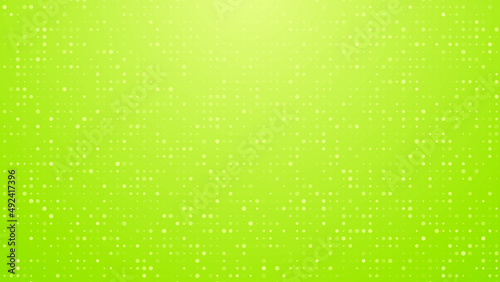 Abstract dot green color pattern gradient texture technology background.