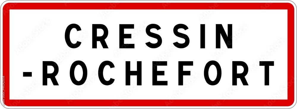 Panneau entrée ville agglomération Cressin-Rochefort / Town entrance sign Cressin-Rochefort Panneau entrée ville agglomération Cressin-Rochefort / Town entrance sign Cressin-Rochefort