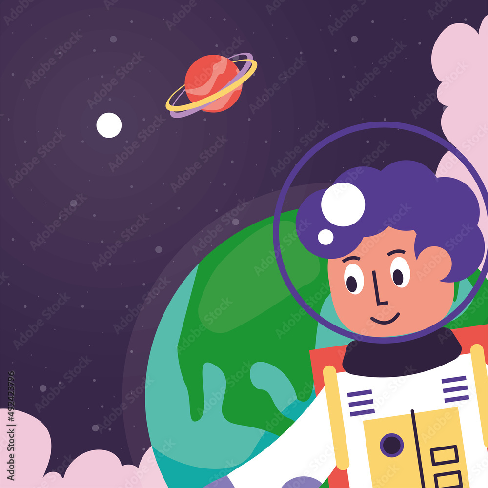 astronaut and earth planet astronaut and earth planet
