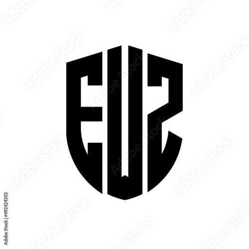 EWZ letter logo design. EWZ modern letter logo with black background. EWZ creative  letter logo. simple and modern letter logo. vector logo modern alphabet font overlap style. Initial letters EWZ  photo