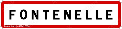 Panneau entrée ville agglomération Fontenelle / Town entrance sign Fontenelle