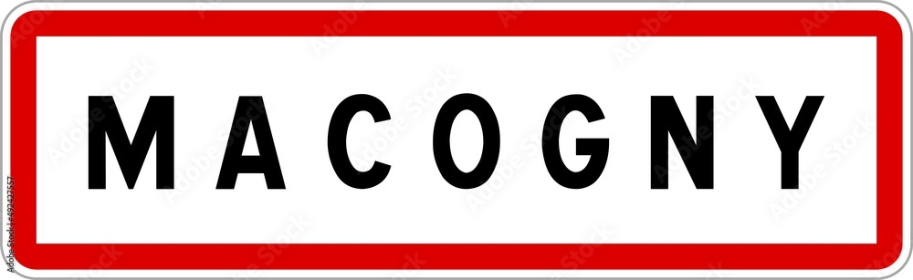 Panneau entrée ville agglomération Macogny / Town entrance sign Macogny Panneau entrée ville agglomération Macogny / Town entrance sign Macogny