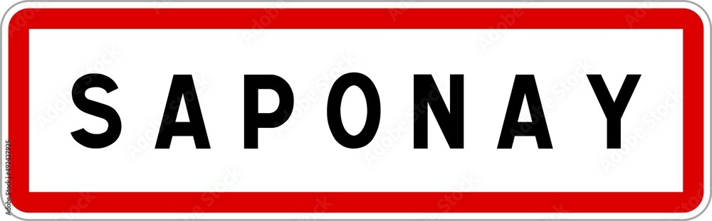 Panneau entrée ville agglomération Saponay / Town entrance sign Saponay Panneau entrée ville agglomération Saponay / Town entrance sign Saponay