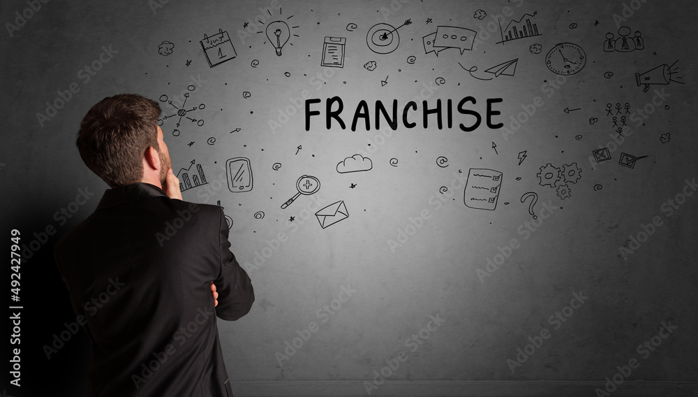 businessman drawing a creative idea sketch businessman drawing a creative idea sketch