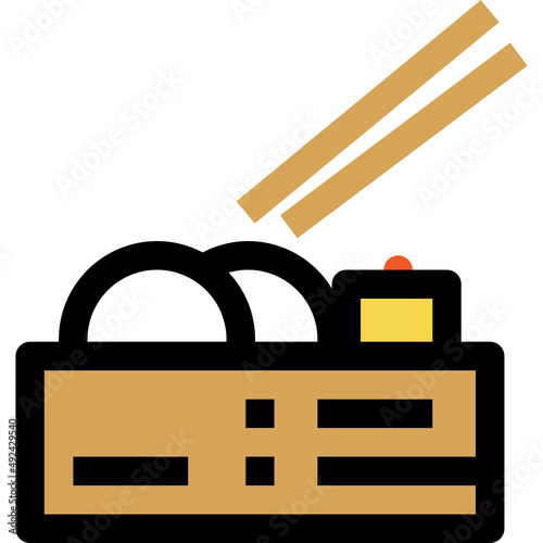 dim sum filled outline icon