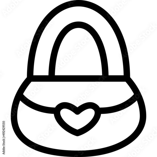 crossbody bag line icon