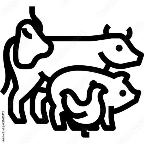 slaughter house meat icon