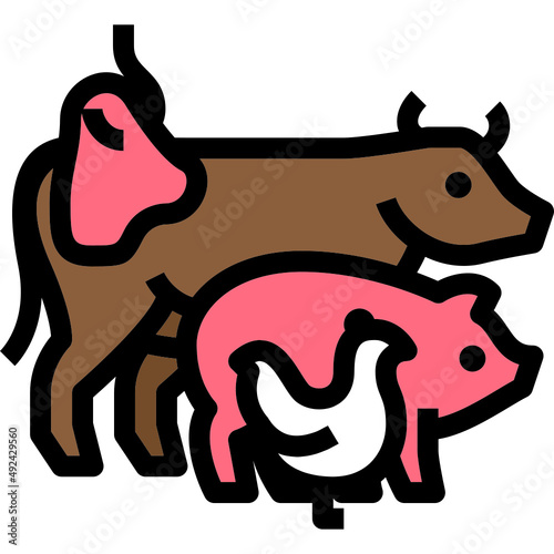 slaughter house filled outline icon