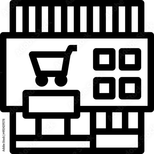 supermarket line icon
