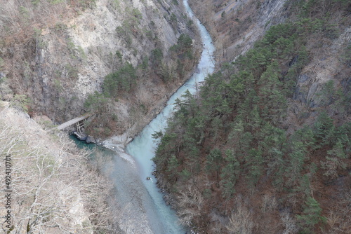 La rivière le Drac, village de Ponsonnas, département de l'Isère, France