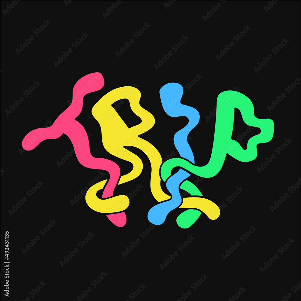 Trip word,trippy psychedelic style letters.Vector hand drawn doodle cartoon character illustration.Funny cool trippy letters,trip, acid fashion,80s style print for t-shirt,poster concept Trip word,trippy psychedelic style letters.Vector hand drawn doodle cartoon character illustration.Funny cool trippy letters,trip, acid fashion,80s style print for t-shirt,poster concept