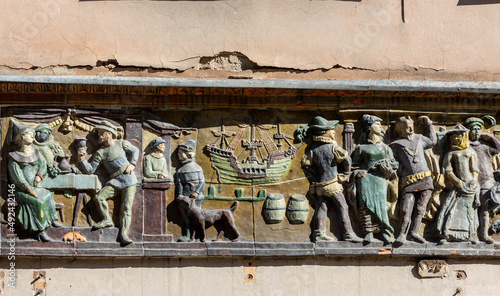  The facade of the restored Gdańsk patrician house at Long Lane in Old Town. photo