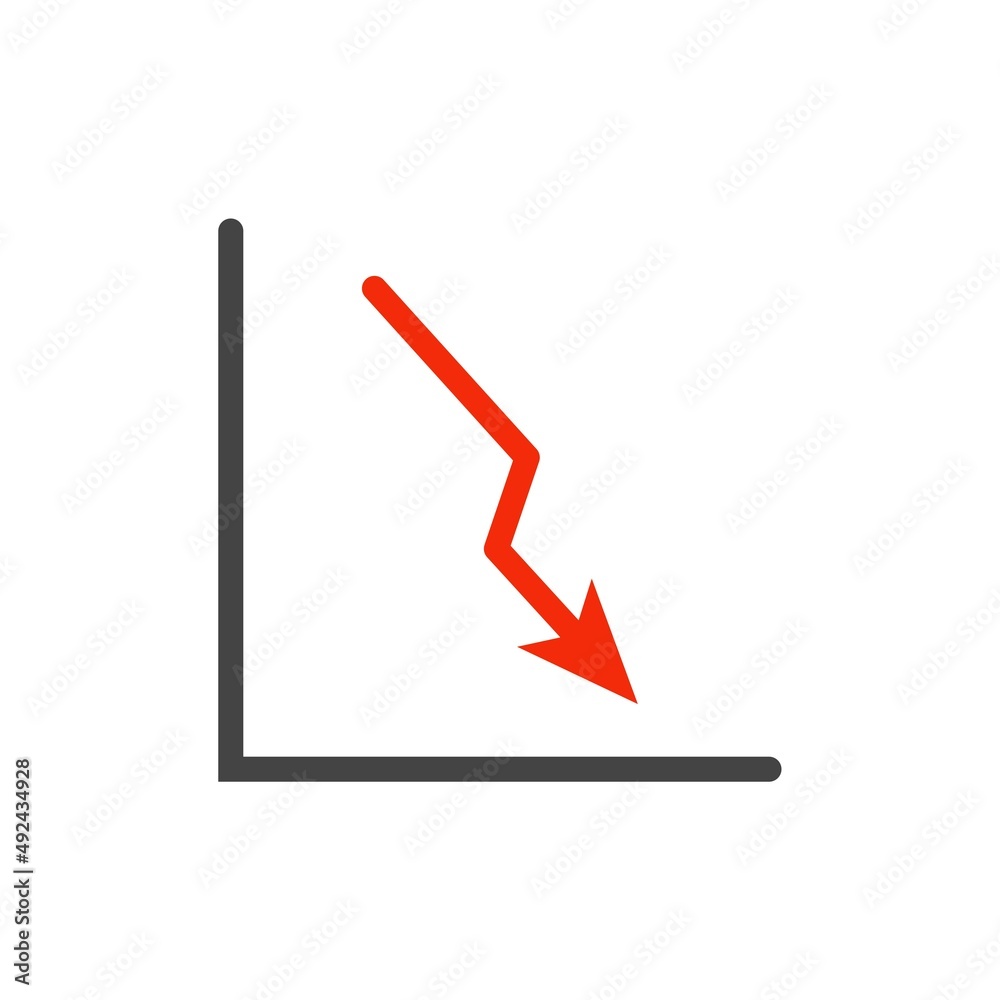 Vector icon loss reduction, omission on white isolated background. Layers grouped for easy editing illustration. For your design. Vector icon loss reduction, omission on white isolated background. Layers grouped for easy editing illustration. For your design.