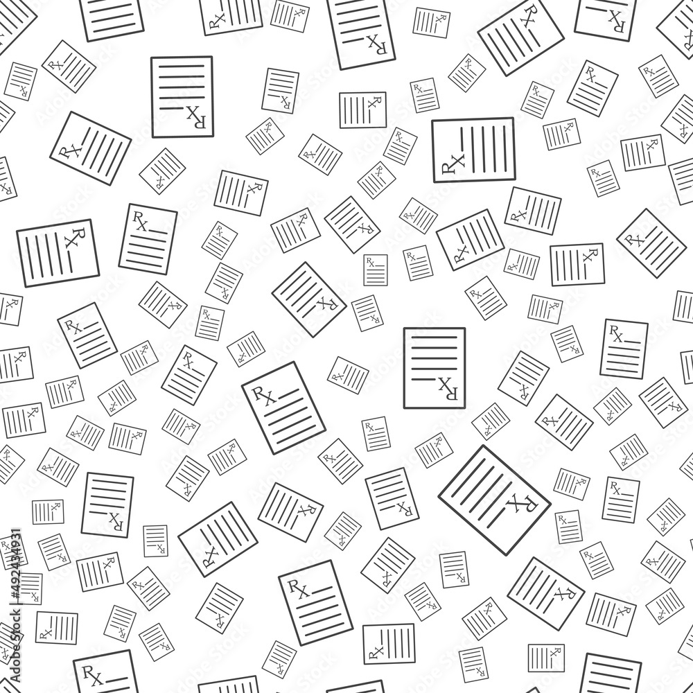 custom made wallpaper toronto digitalMedical prescription vector icon. Doctor's appointment seamless pattern on a white background. Layers grouped for easy editing illustration. For your design