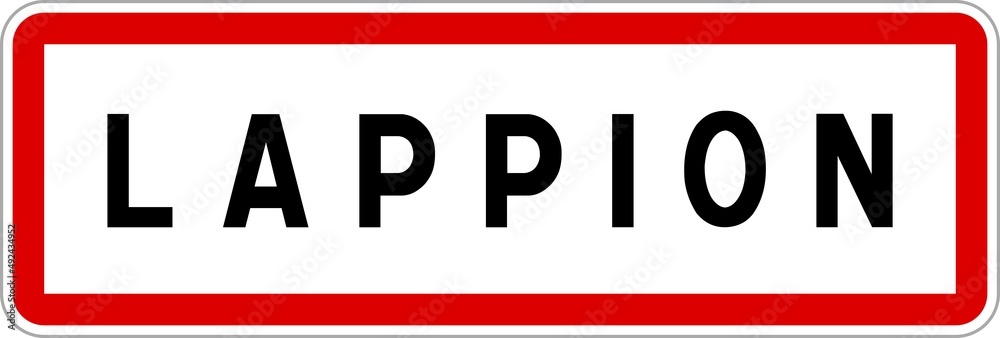 Panneau entrée ville agglomération Lappion / Town entrance sign Lappion Panneau entrée ville agglomération Lappion / Town entrance sign Lappion