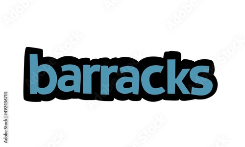 BARRACK writing vector design on white background
