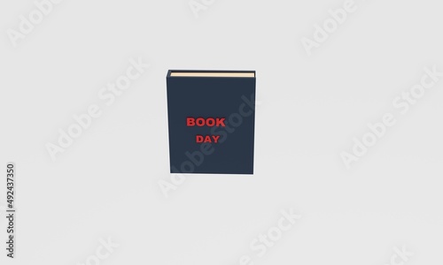 books isolated on a white background. International Book Day. 3d illustration