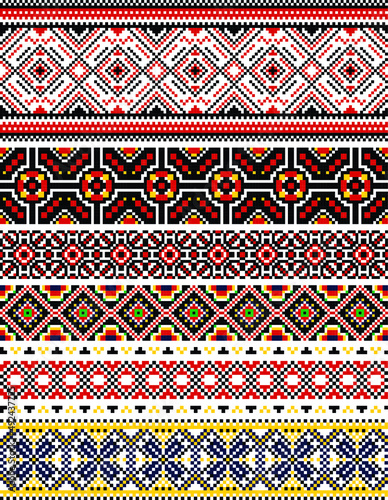 ukrainian national ornament texture background pattern